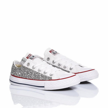 Converse Junior Glitter Silver Ox