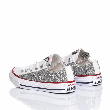 Converse Junior Glitter Silver Ox
