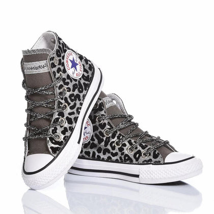 Converse Junior Leo Silver Chuck Taylor Hi Animalier