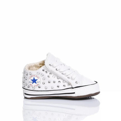 Converse Culla Swarovski Bianca Chuck Taylor Hi Swarovski