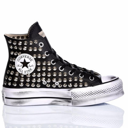Converse Platform Pelle Borchie Nera