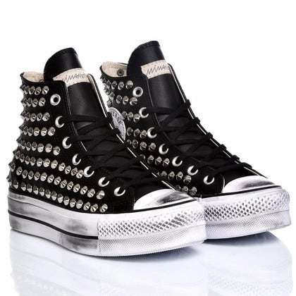 Converse Platform Pelle Borchie Nera