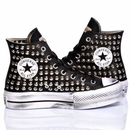 Converse Platform Pelle Borchie Nera