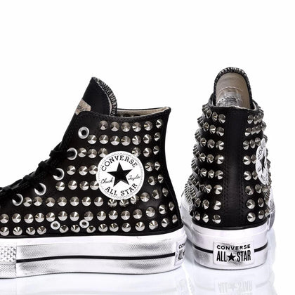 Converse Platform Pelle Borchie Nera