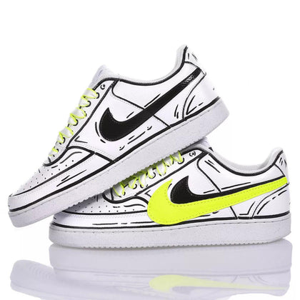 Nike Neon Comics Court Vision Dipinto