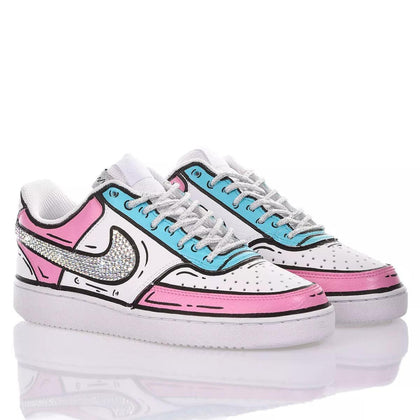 Nike Comics Cinderella Court Vision Dipinto
