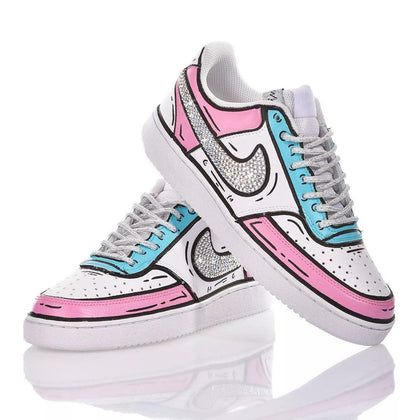 Nike Comics Cinderella Court Vision Dipinto