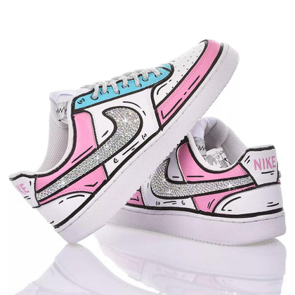 Nike Comics Cinderella Court Vision Dipinto