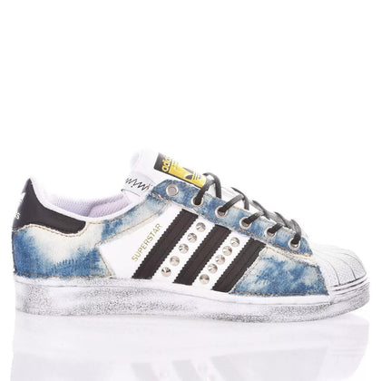 Adidas Superstar Indigo Bleached Superstar Borchie