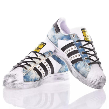 Adidas Superstar Indigo Bleached Superstar Borchie