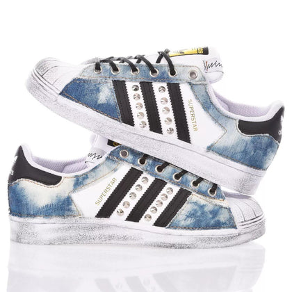 Adidas Superstar Indigo Bleached Superstar Borchie