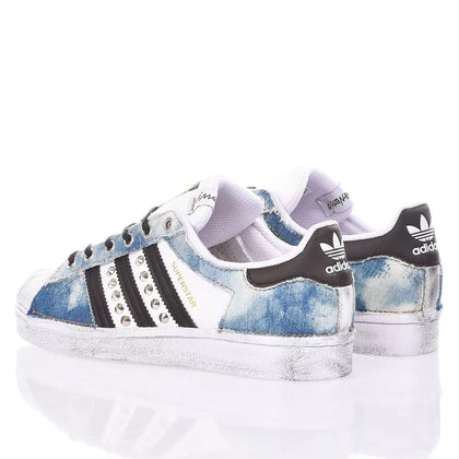 Adidas Superstar Indigo Bleached Superstar Borchie