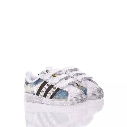 Adidas Superstar Baby Indigo Bleached Superstar