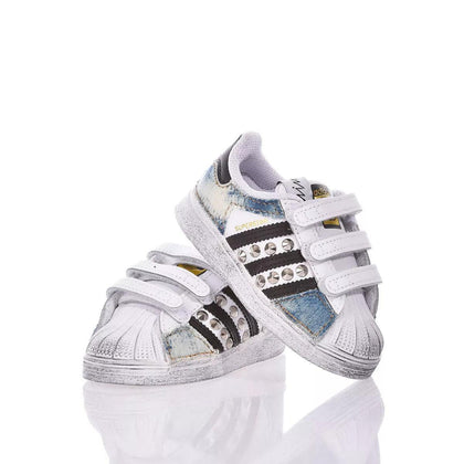 Adidas Superstar Baby Indigo Bleached Superstar