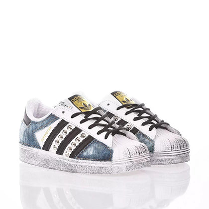 Adidas Superstar Junior Indigo Bleached Superstar