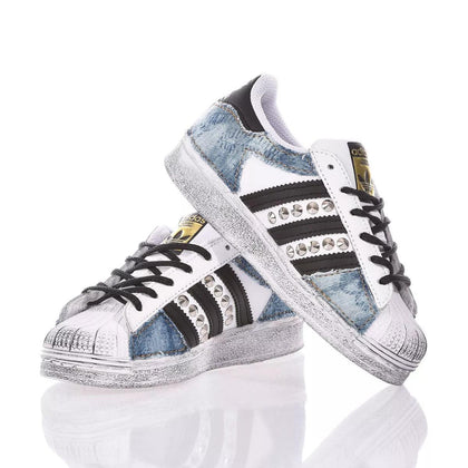 Adidas Superstar Junior Indigo Bleached Superstar