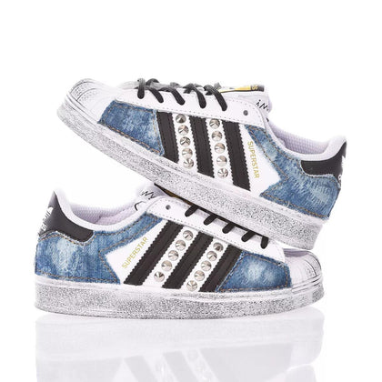 Adidas Superstar Junior Indigo Bleached Superstar