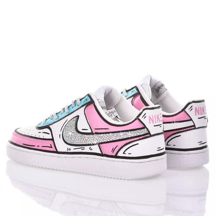 Nike Comics Cinderella Court Vision Dipinto