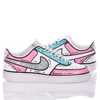 Nike Comics Cinderella Court Vision Dipinto