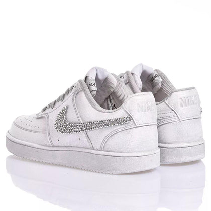 Nike Washed Silver Court Vision Swarovski