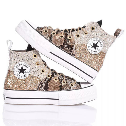 Converse Platform Snake Tris Platform Glitter