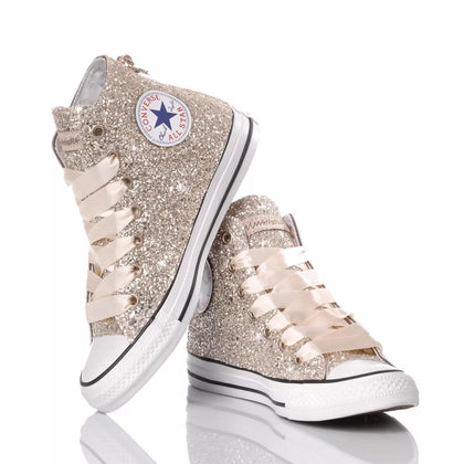 Converse Full Champagne Chuck Taylor Hi Glitter