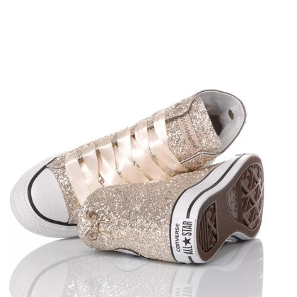 Converse Full Champagne Chuck Taylor Hi Glitter