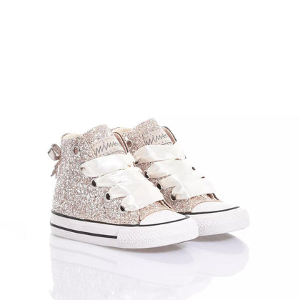 Converse Baby Full Champagne Chuck Taylor Hi Glitter
