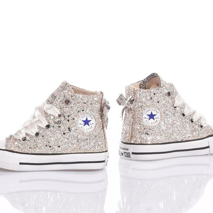 Converse Baby Full Champagne Chuck Taylor Hi Glitter