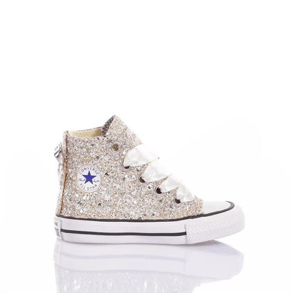 Converse Baby Full Champagne Chuck Taylor Hi Glitter
