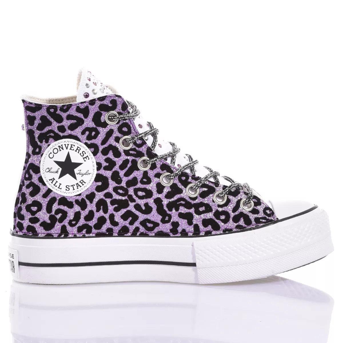 Converse Purple Fabric Platform Sneakers main image 0