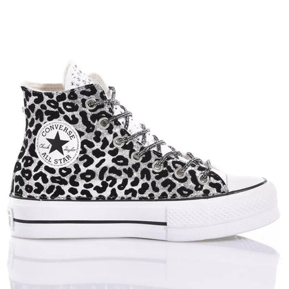 Converse Platform Leo Silver Platform Animalier,Glitter