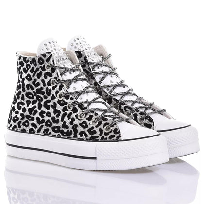 Converse Platform Leo Silver Platform Animalier,Glitter