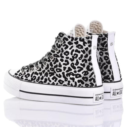 Converse Platform Leo Silver Platform Animalier,Glitter
