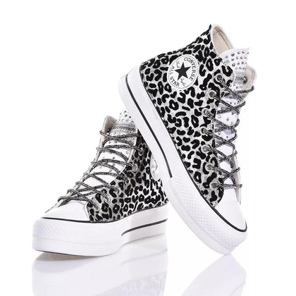Converse Platform Leo Silver Platform Animalier,Glitter