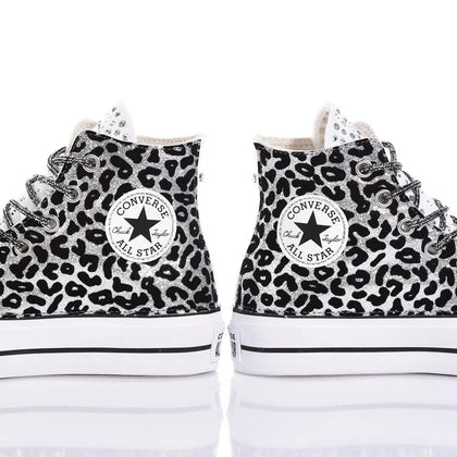 Converse Platform Leo Silver Platform Animalier,Glitter