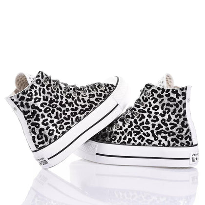 Converse Platform Leo Silver Platform Animalier,Glitter