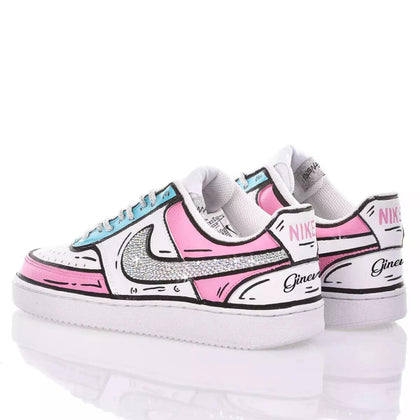 Nike Comics Cinderella Court Vision Dipinto