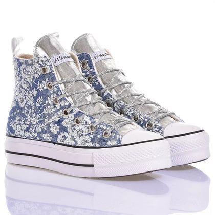Converse Platform Flower Jeans Platform Special,Swarovski