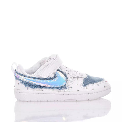Nike Junior Denim Blue Rain Court Vision Special,Swarovski
