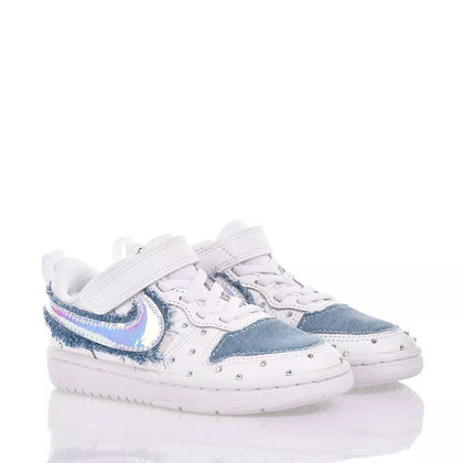 Nike Junior Denim Blue Rain Court Vision Special,Swarovski