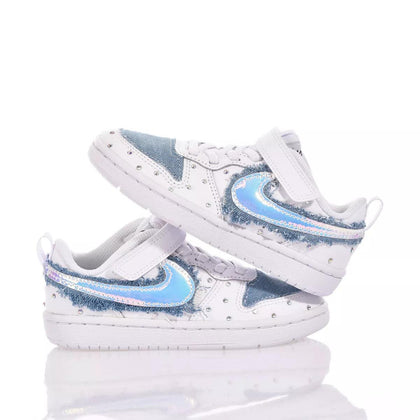 Nike Junior Denim Blue Rain Court Vision Special,Swarovski