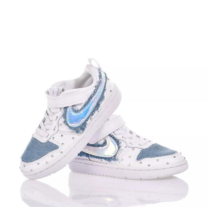 Nike Junior Denim Blue Rain Court Vision Special,Swarovski