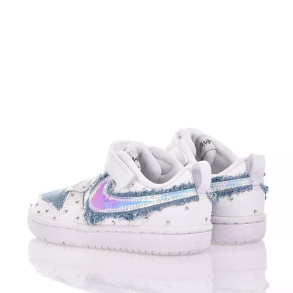 Nike Junior Denim Blue Rain Court Vision Special,Swarovski