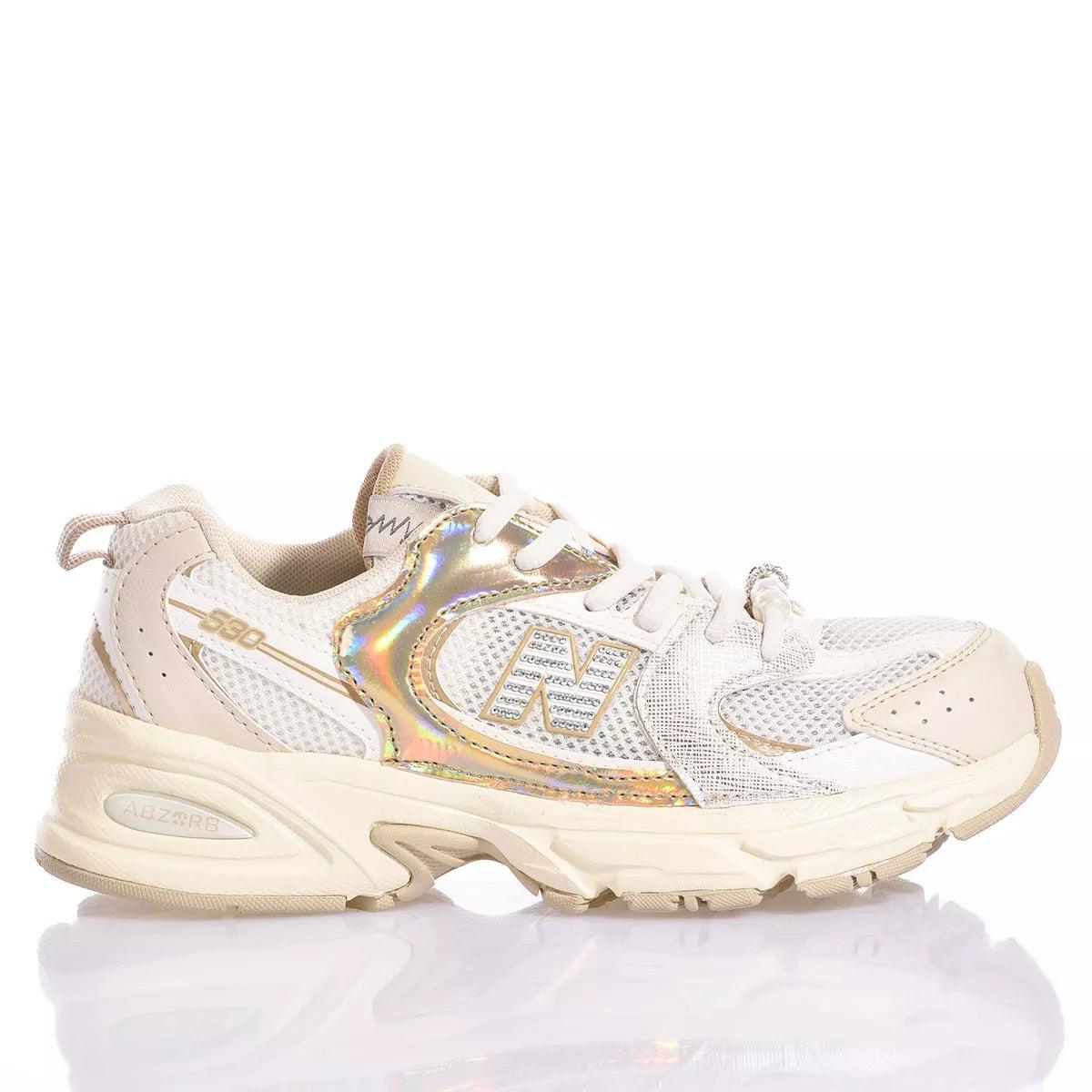 New Balance Cream Sneakers with Chunky Sole and Lace-Up Design New Balance 9060 “Bisque.” A neutral essential built from  main image 4