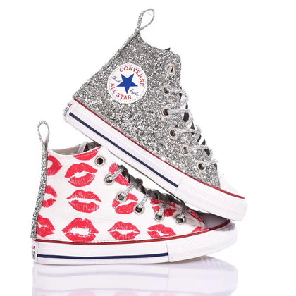 Converse Junior Glitter Kiss Chuck Taylor Hi Animalier,Glitter