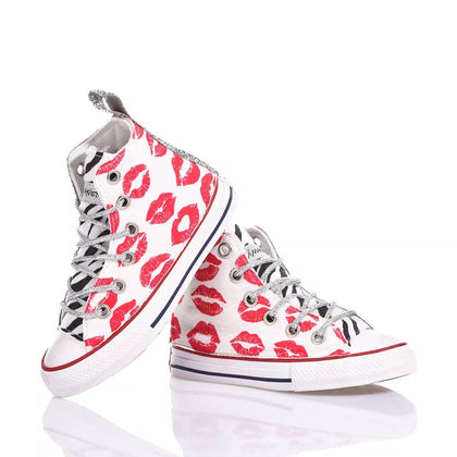 Converse Junior Glitter Kiss Chuck Taylor Hi Animalier,Glitter