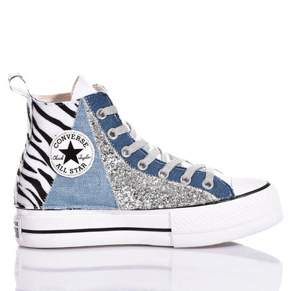 Converse Platform Zebra Lace Platform Animalier,Glitter