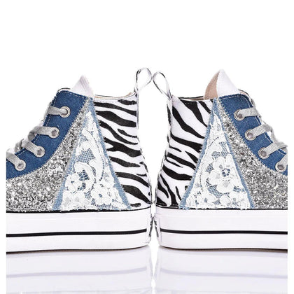 Converse Platform Zebra Lace Platform Animalier,Glitter