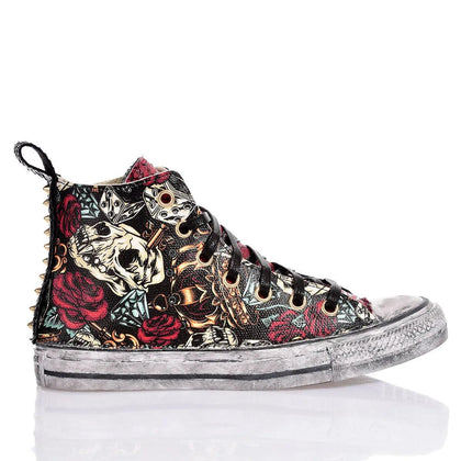 Converse Red Skull Chuck Taylor Hi Animalier,Borchie